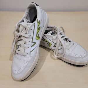 Sz 5.5 Vans Lowland ComfyCush Sneakers Flame - Lime Punch